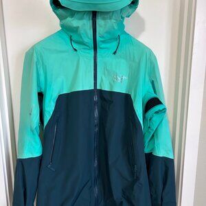 Arc'teryx Women's Two-Tone Teal and Dark Blue Ski Jacket
